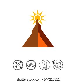 Mountain and sun