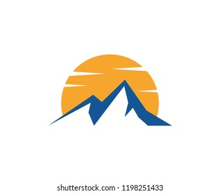 Mountain Sun Logo Stock Vector (Royalty Free) 1198251433 | Shutterstock