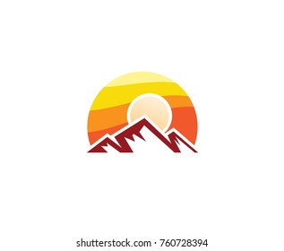 Mountain sun logo