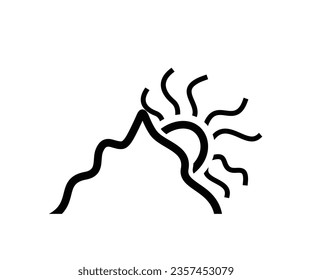 Logo-Design der Bergsonne