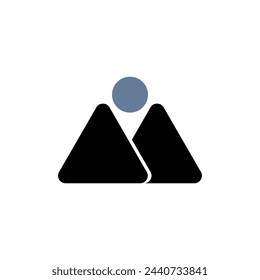 mountain, sun, minimalist, logo concept designs