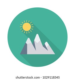 mountain sun  nature 
