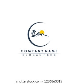 Mountain Sun palm logo