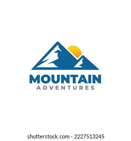 Vector de diseño del logotipo de Mountain Sunrise