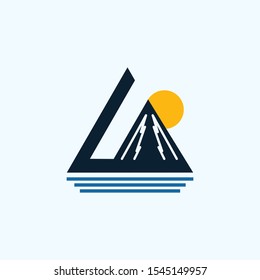 Mountain Sunrise Pacific Creative Business Logo