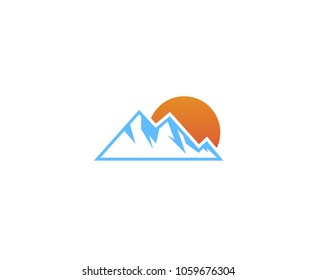 Mountain Sunrise Vector Logo Stock Vector (Royalty Free) 1059676304 ...