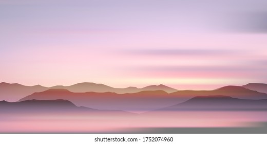 Mountain sunset nature landscape background