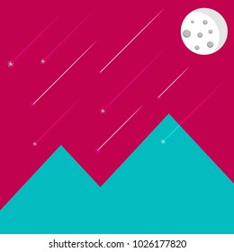 Mountain and sunset picture logo