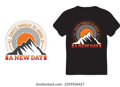 Mountain Sunset T-Shirt Design for You