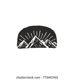 mountain symbol badge