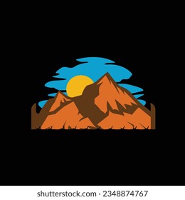 Mountain symbol configuration secluded level. Mountain straightforward sign, Mountain symbol vector plan representation. Mountain Logo. Slopes Logo.