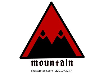 Mountain symbol icon vector illustration 