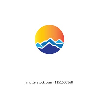 Mountain symbol illustration