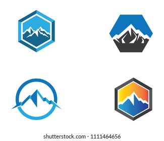 Mountain symbol illustration design