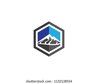 Mountain symbol illustration design