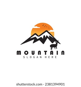 mountain symbol logo vector design ilustration