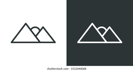 Mountain Symbol Sign Icon Vector