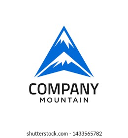 Mountain symbol with a simple and clean logo