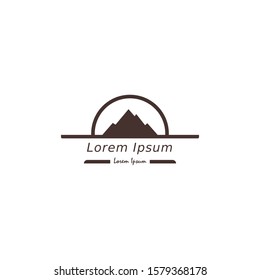 the mountain symbol, travel and expedition logo, Hiking Logo Template.