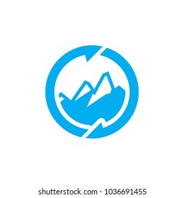 Mountain Sync Logo Icon Design