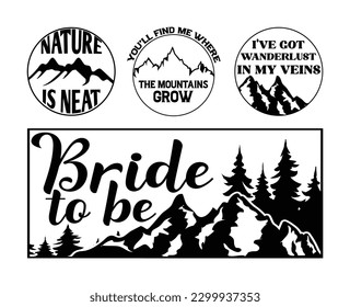 Mountain T shirt Design Bundle, Quotes about Traveling, Adventure T shirt, Hiking, Camping typography T shirt design Collection