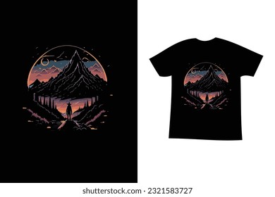 mountain t shirt design, travel vector t shirt design