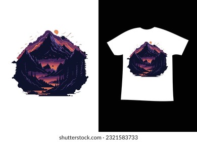 mountain t shirt design, travel vector t shirt design