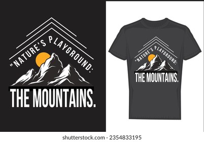 diseño de camisetas de montaña y vector