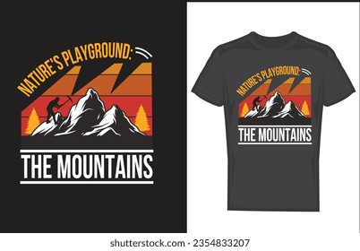 mountain t shirt design and vector