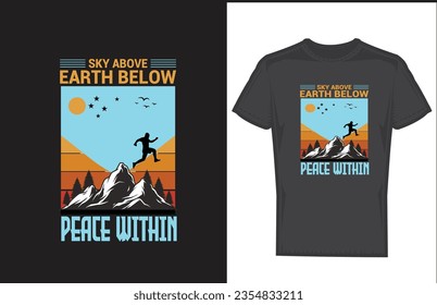 mountain t shirt design and vector