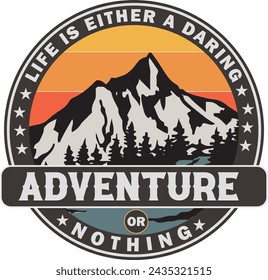 
Mountain T Shirt Design vector