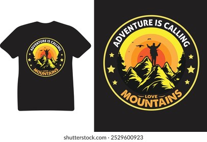 Mountain T shirt Design vector