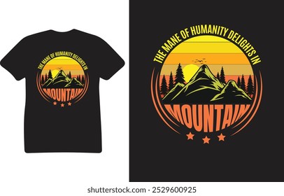 Mountain T shirt Design vector