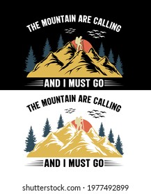 Mountain t shirt design for vintage