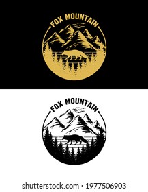 mountain t shirt design for vintage 