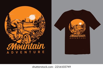 Mountain t shirt design vintage