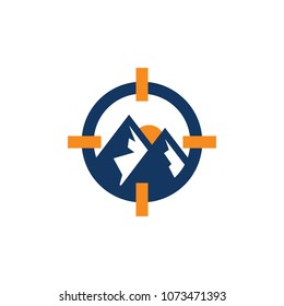 Mountain Target Logo Icon Design