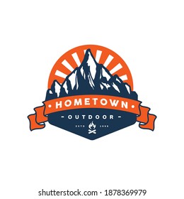 mountain template design for badge or other