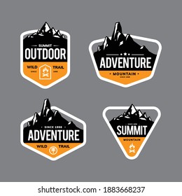 mountain template design for logo, badge, emblem and other