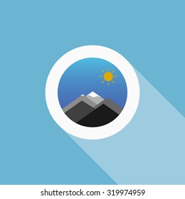Mountain template for logo, icon abstract vector.