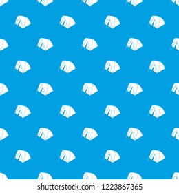 Mountain tent pattern vector seamless blue repeat for any use