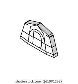 mountain tent vacation isometric icon vector. mountain tent vacation sign. isolated symbol illustration