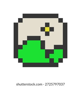 Fondo de terreno de montaña pixel art