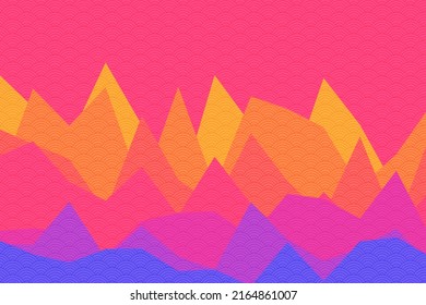 mountain terrain in gradient blue violet orange twilight theme background can be use for technology advertisement poster banner tourism brochure template food and beverage label vector eps.