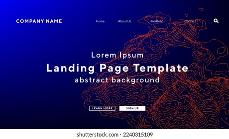 mountain terrain neon orange 
 log in landing page template background for website UI template business Annual reports, flyer, poster, magazine cover,brochure template vector EPS.