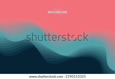 mountain terrain with striped line dawn scene foggy tourism adventure comunication technology theme background for advertisement banner website template product presentation package vector eps.