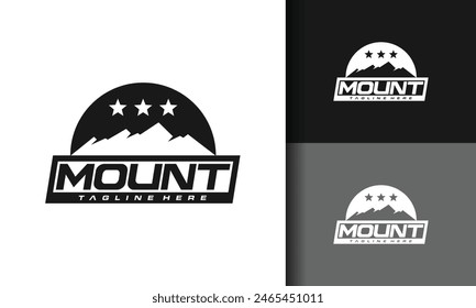 mountain text  three star logo