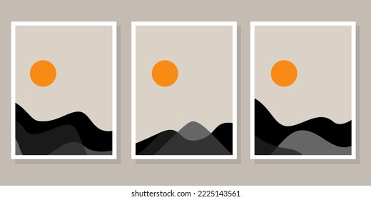 Mountain theme hand drawn boho covers collection