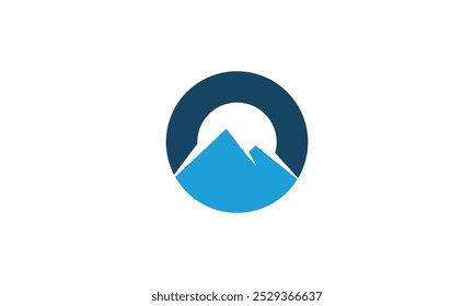 Una Imagen gráfica temática de montaña, fondo blanco. base gráfica de Vector.