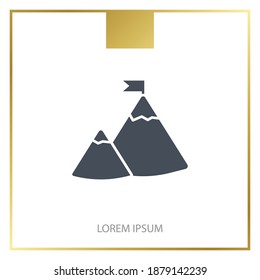 mountain top icon. Vector illustration EPS 10.
